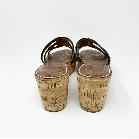 Sam Edelman Regis Leopard Wedge Mule Sandals Sz 10 - Picture 3 of 11